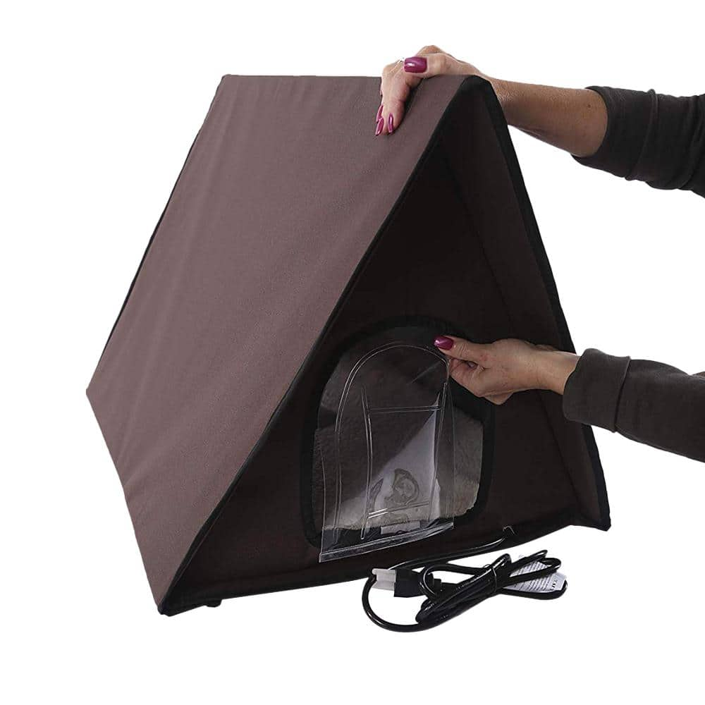 K&H Pet Products Outdoor Heated Kitty A-Frame House 100213096