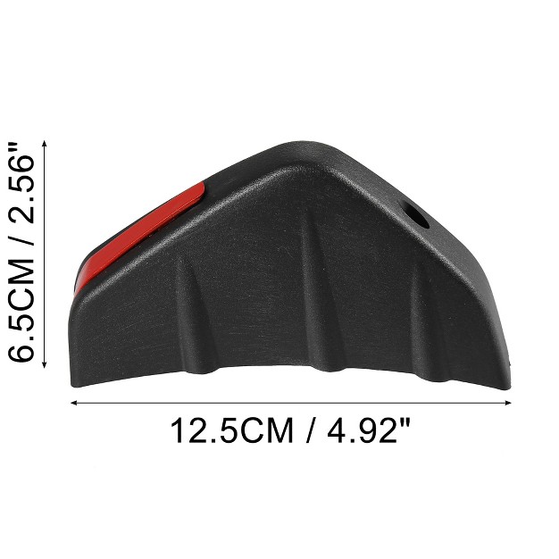 Unique Bargains Car Universal Shark Fin Spoilers Balck Red Cover 4 Pcs