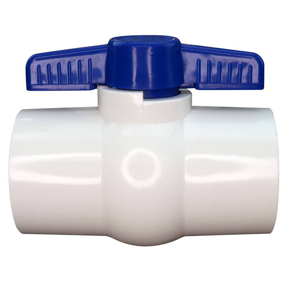 Everbilt 1-12 in. PVC Sch. 40 Slip x Slip Ball Valve PVCBV112