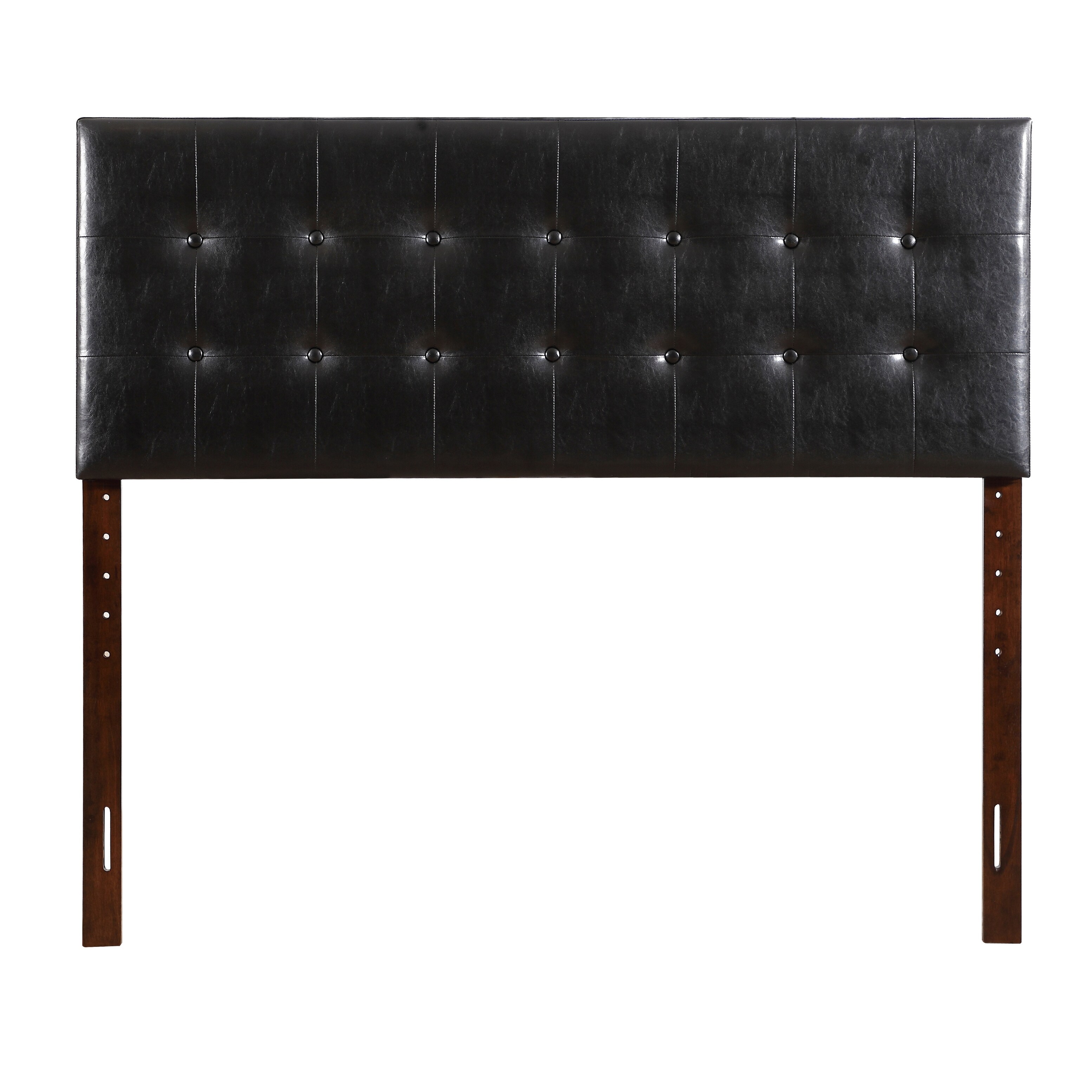 LYKE Home London Black Faux-leather Queen Headboard - - 28092024