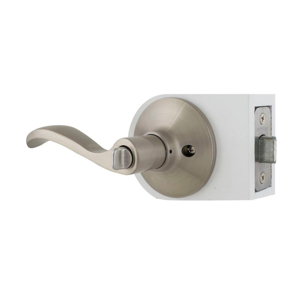 Defiant Naples Satin Nickel BedBath Privacy Door Handle LYEX201B