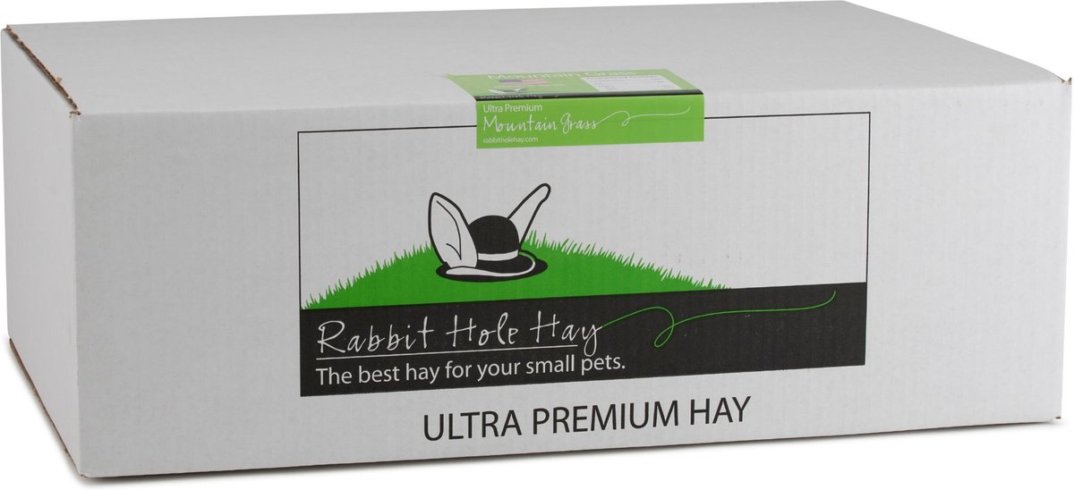 Rabbit Hole Hay Ultra Premium Mountian Grass Chinchilla， Rabbit， and Guinea Pig Food