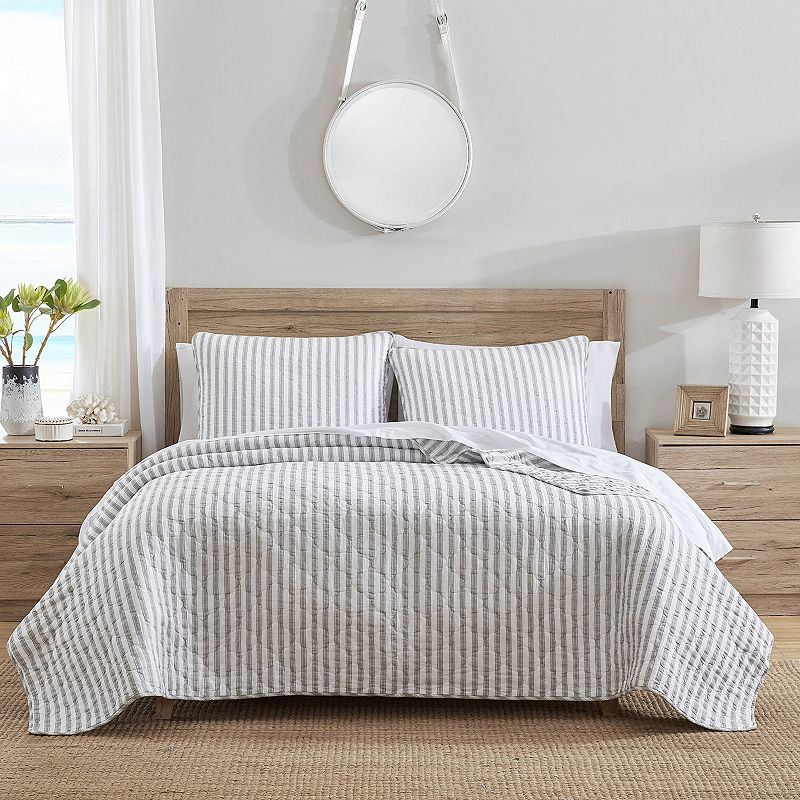 Stone Cottage Willow Way Ticking Stripe Quilt Set with Shams