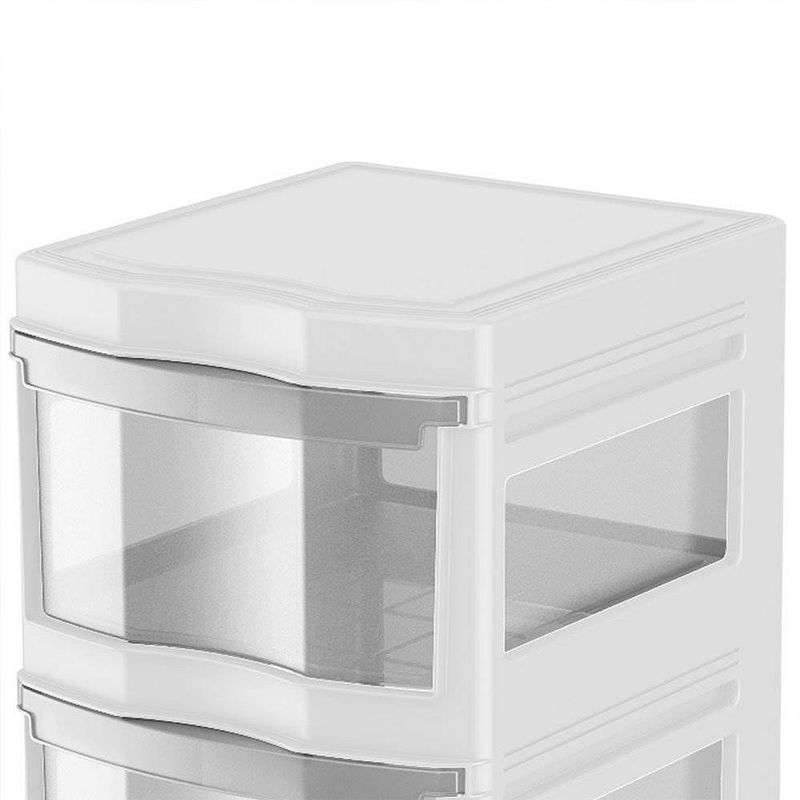 Life Story Classic White 3 Shelf Storage Container Organizer Plastic Drawers