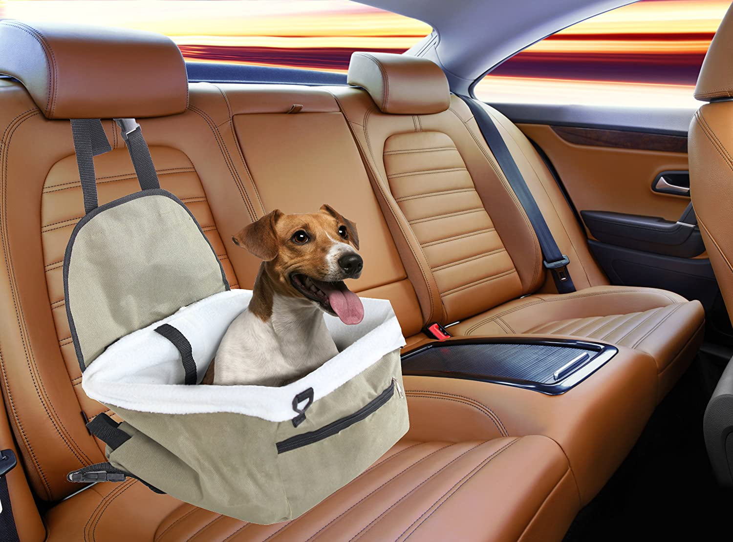 Unique Petz Pet Booster Seat (Tan)