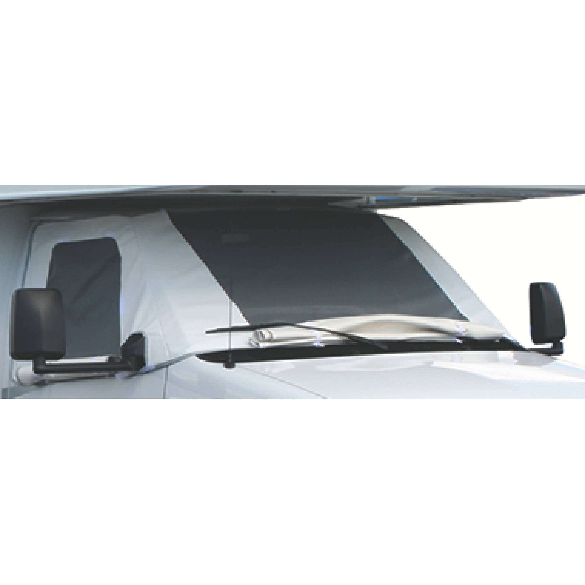 ADCO Class C Deluxe Windshield Cover with Roll-Up Windows for RV， White