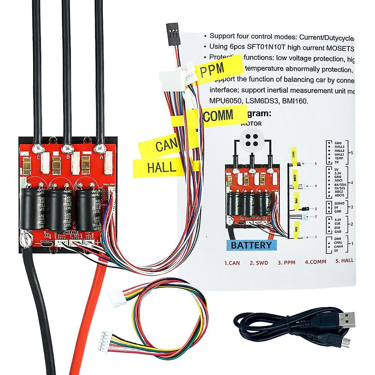 Fsesc V6.9 Single Drive Cooling Version Esc For Electric Scooter Robot Electric Vehicle Controller