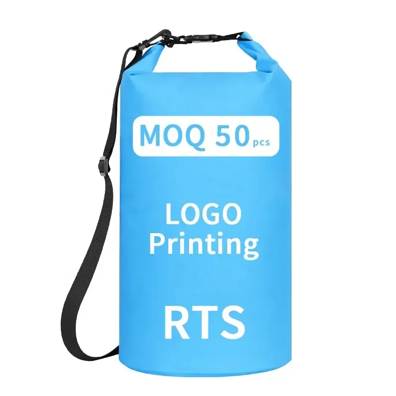 Custom Print Logo RTS 2L 5L 10L 15L 20L 30L Hiking Swim 500D PVC Bolsas Impermeables Ocean Pack Waterproof Dry Bag