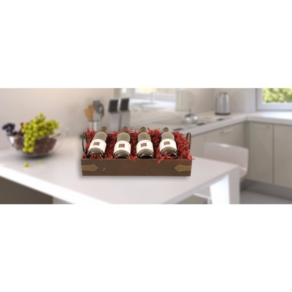 Wald Imports Brown Wood Decorative Tray
