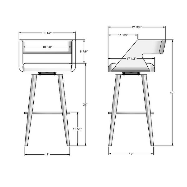 Amisco Marvin Swivel Counter and Bar Stool