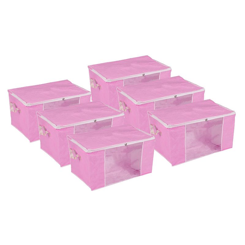 Clothing Storage Box Folding Storage Bag Clothes Organizer， 6pcs