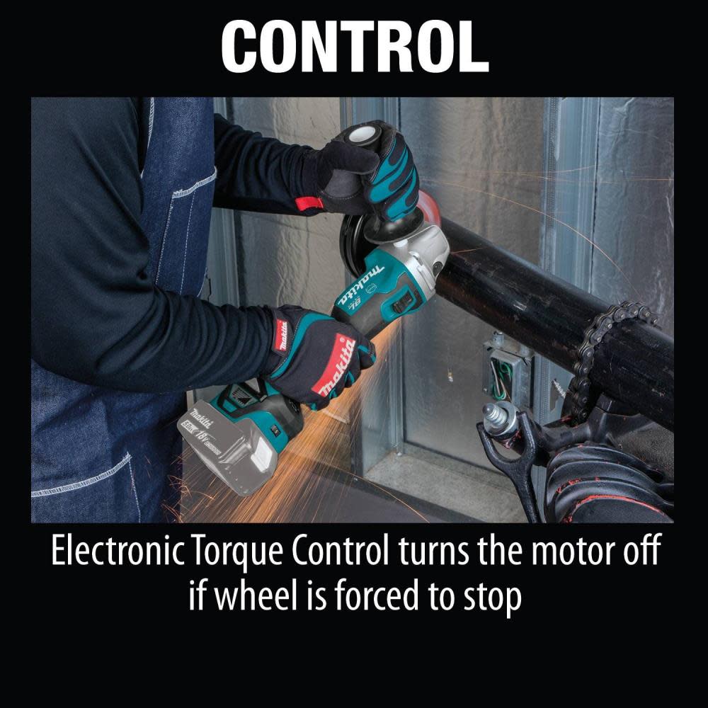 18V LXT? Lithium-Ion Brushless Cordless 4-1/2” / 5 Cut-Off/Angle Grinder， with Electric Brake and AWS?， Tool Only ;