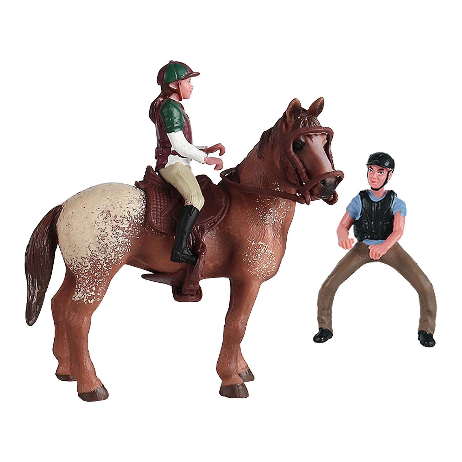 Horse Riding Figurine For Architecture Model Desktop Ornament Building Model Style C