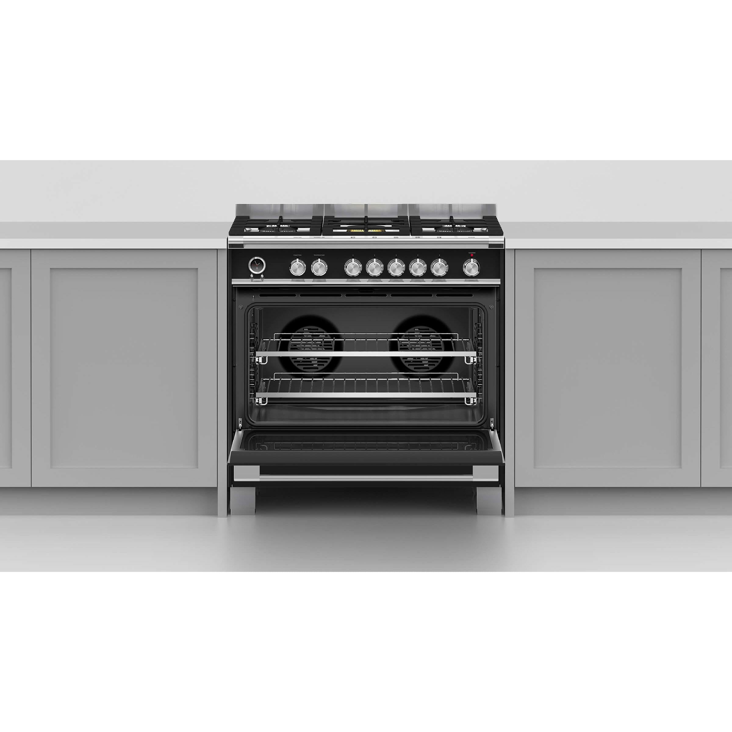 Fisher & Paykel 36-inch Freestanding Dual-Fuel Range with Aero Pastry? OR36SCG6B1