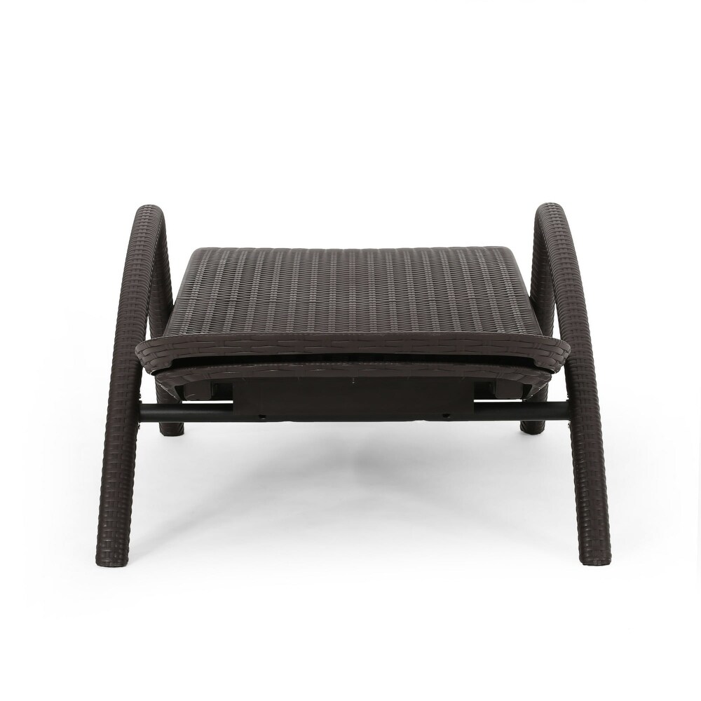 Outdoor Chaise Lounge  Dark Brown