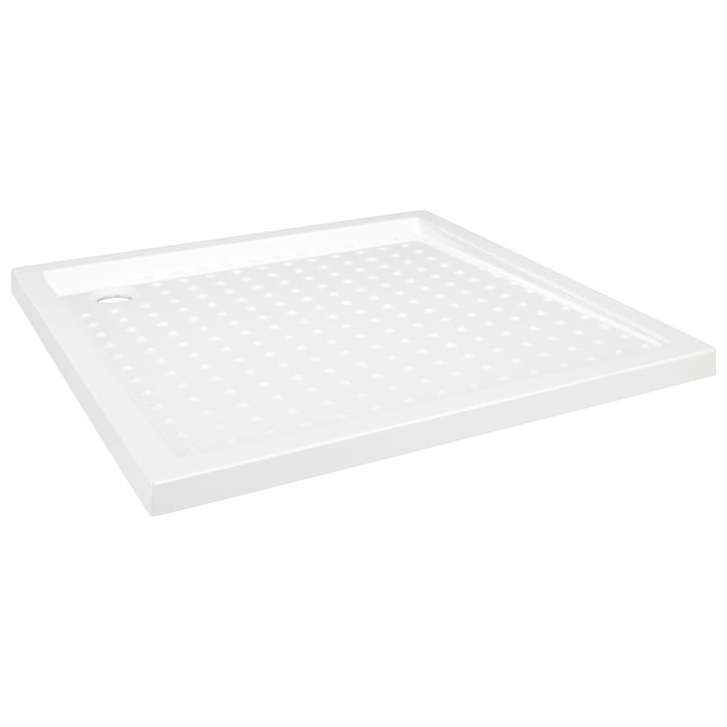 Shower Base Tray With Dots White 80x80x4 Cm Abs