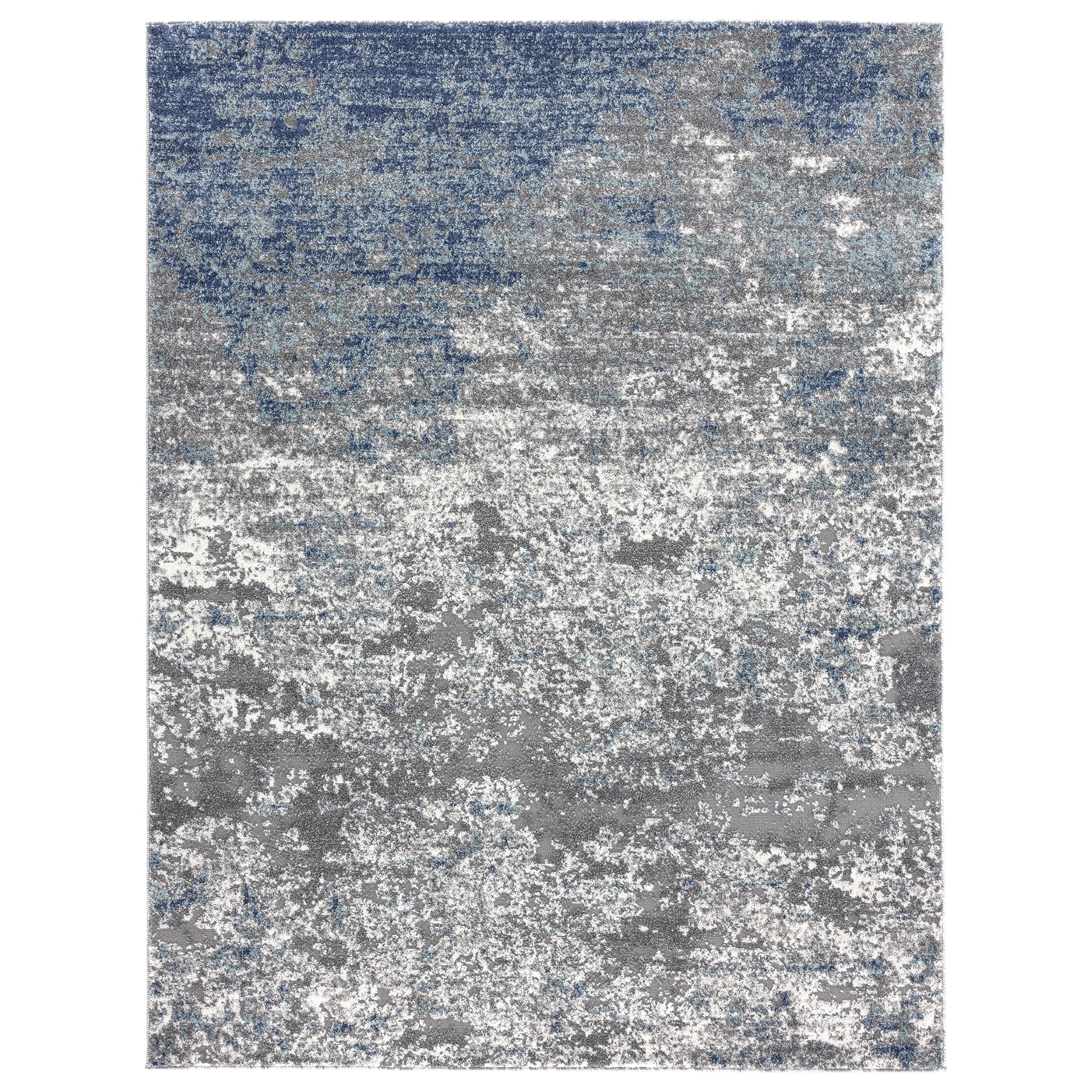 Luxe Weavers Coastal Modern Area Rug Blue 8'x10', Machine-Made Carpet