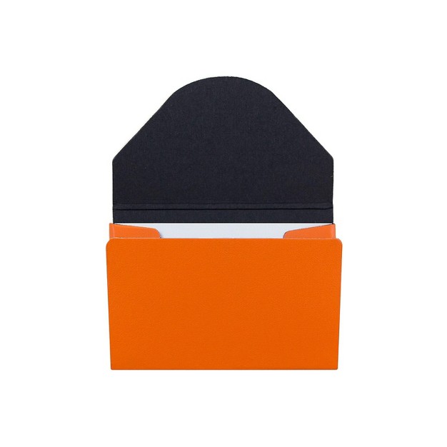 Jam Paper Matte Business Card Case With Flap Orange 369032736