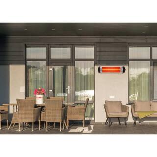 Econat C-15 Electric Infrared Heater with Thermostat for Outdoor and Indoor Use 1500-Watt IP44 Silver Color C-15