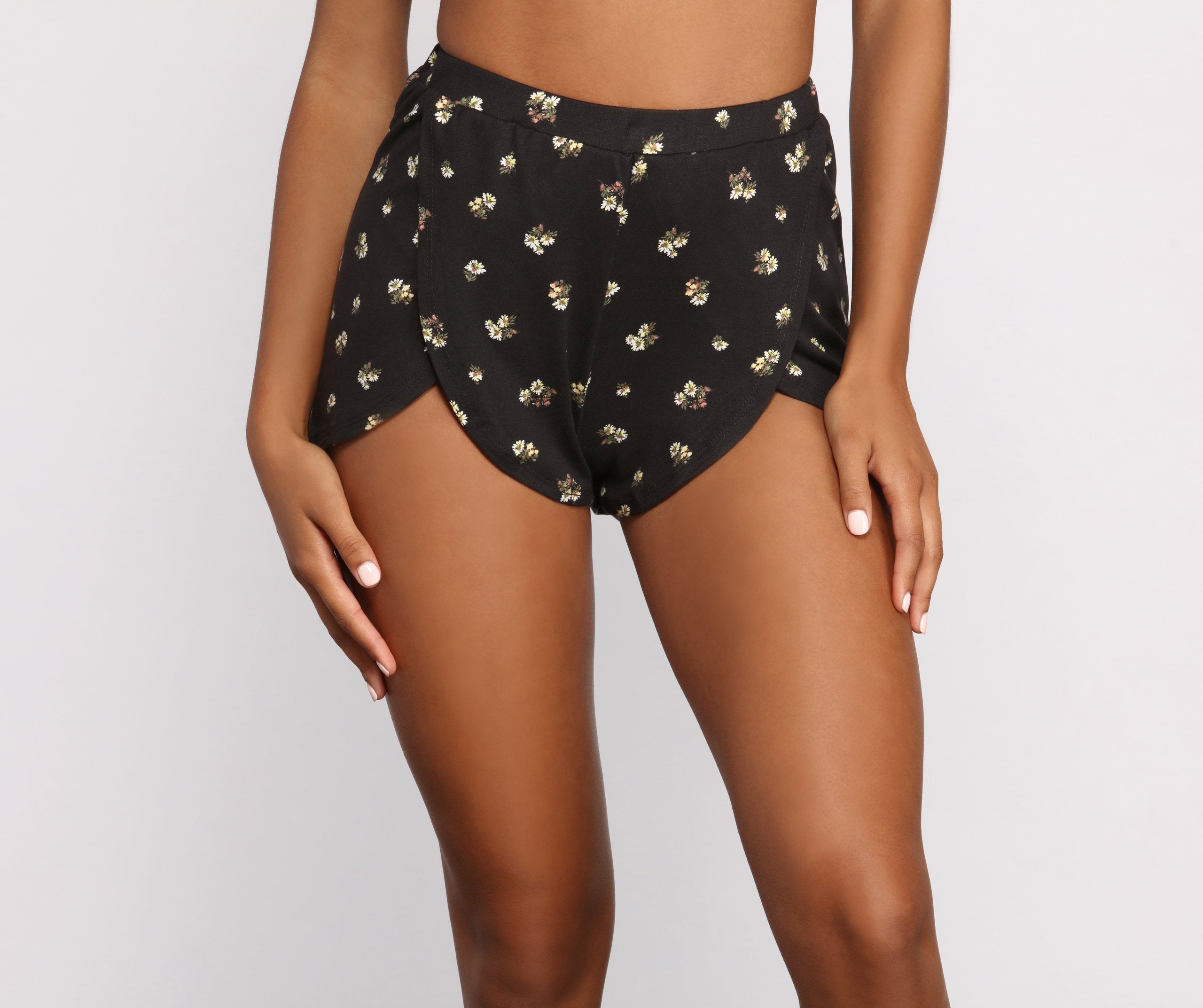 Fierce and Fab Tulip Hem Pajama Shorts