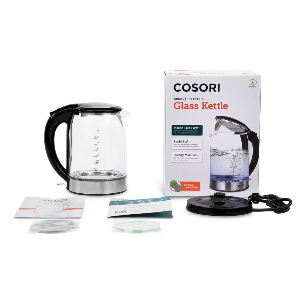 Cosori Original Electric Glass Kettle with Bonus Coasters 1.7L KAAPEKCSNUS0010