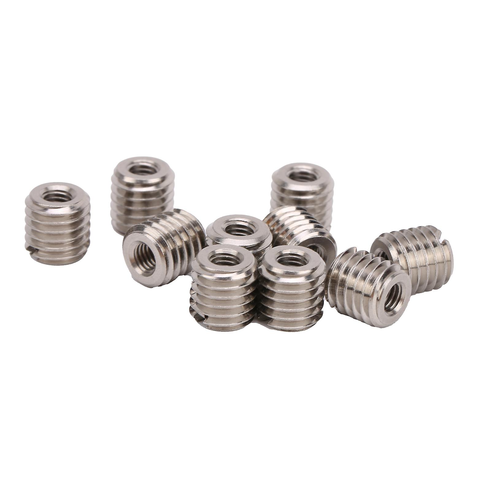 10pcs Threaded Inserts Repairing Tools Stainless Steel Female M5x0.8 Male M10x1.5