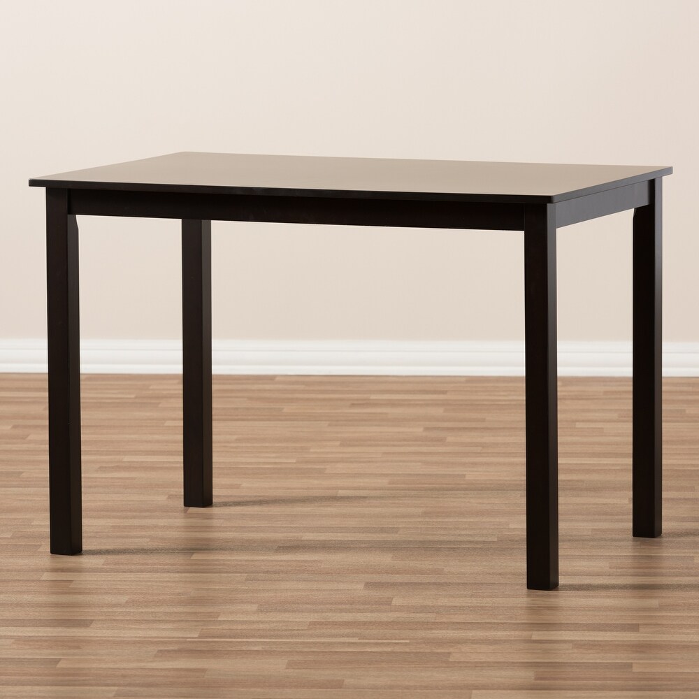 Eveline Modern Brown Finished Wood 43 Inch Dining Table