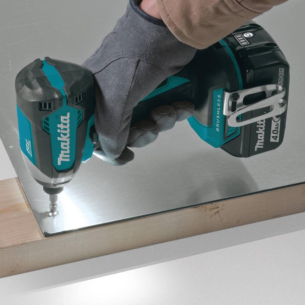 Makita 18V LXT Lithium-Ion Brushless Cordless 2-Piece Combo Kit (Hammer Drill/Impact Driver) 4.0Ah XT291M