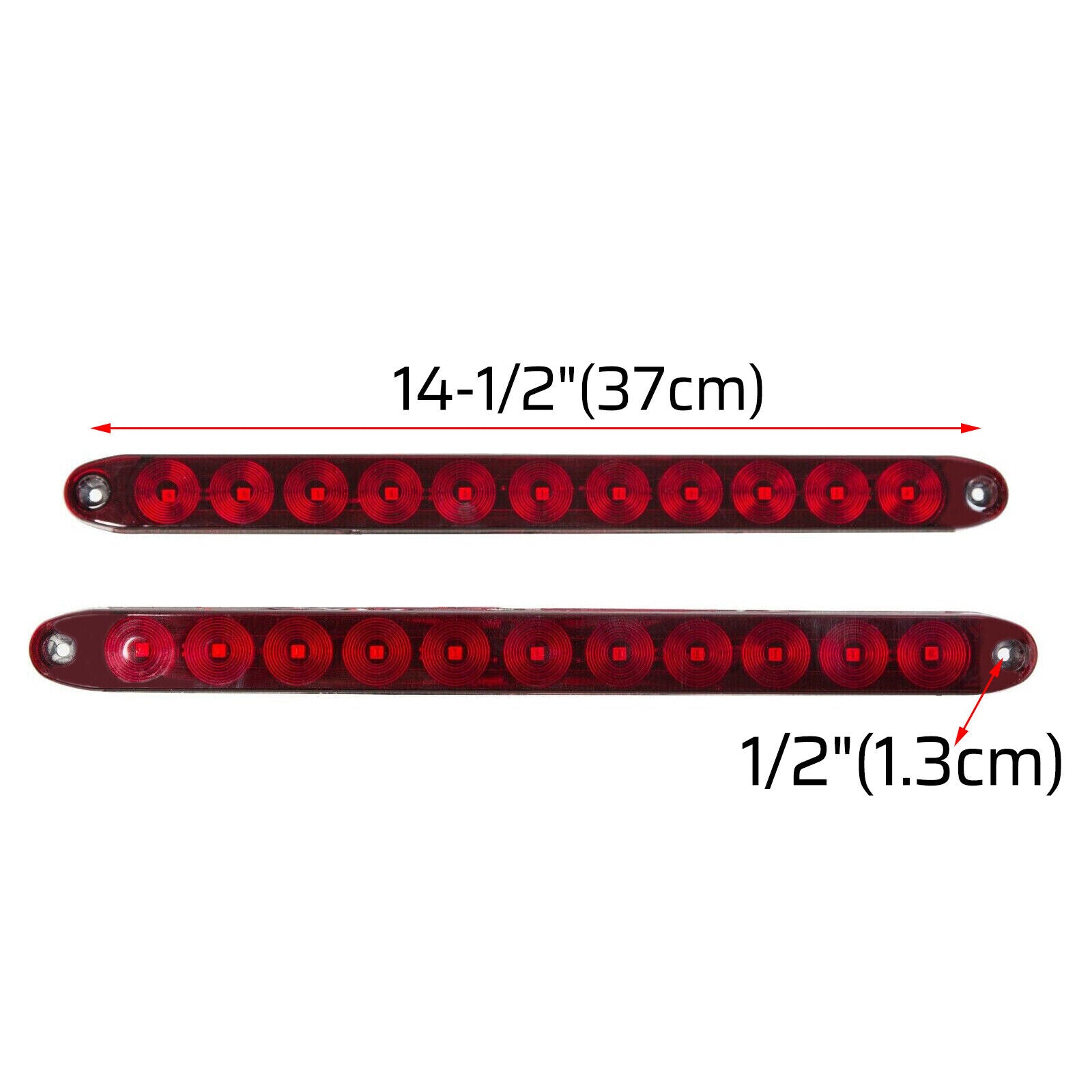 ECOTRIC 2pcs Red 11 LED Stop Brake Turn Tail 15