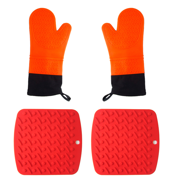 Aspire 4PCS Oven Mitts   Potholders Set  2 Pcs Qui...