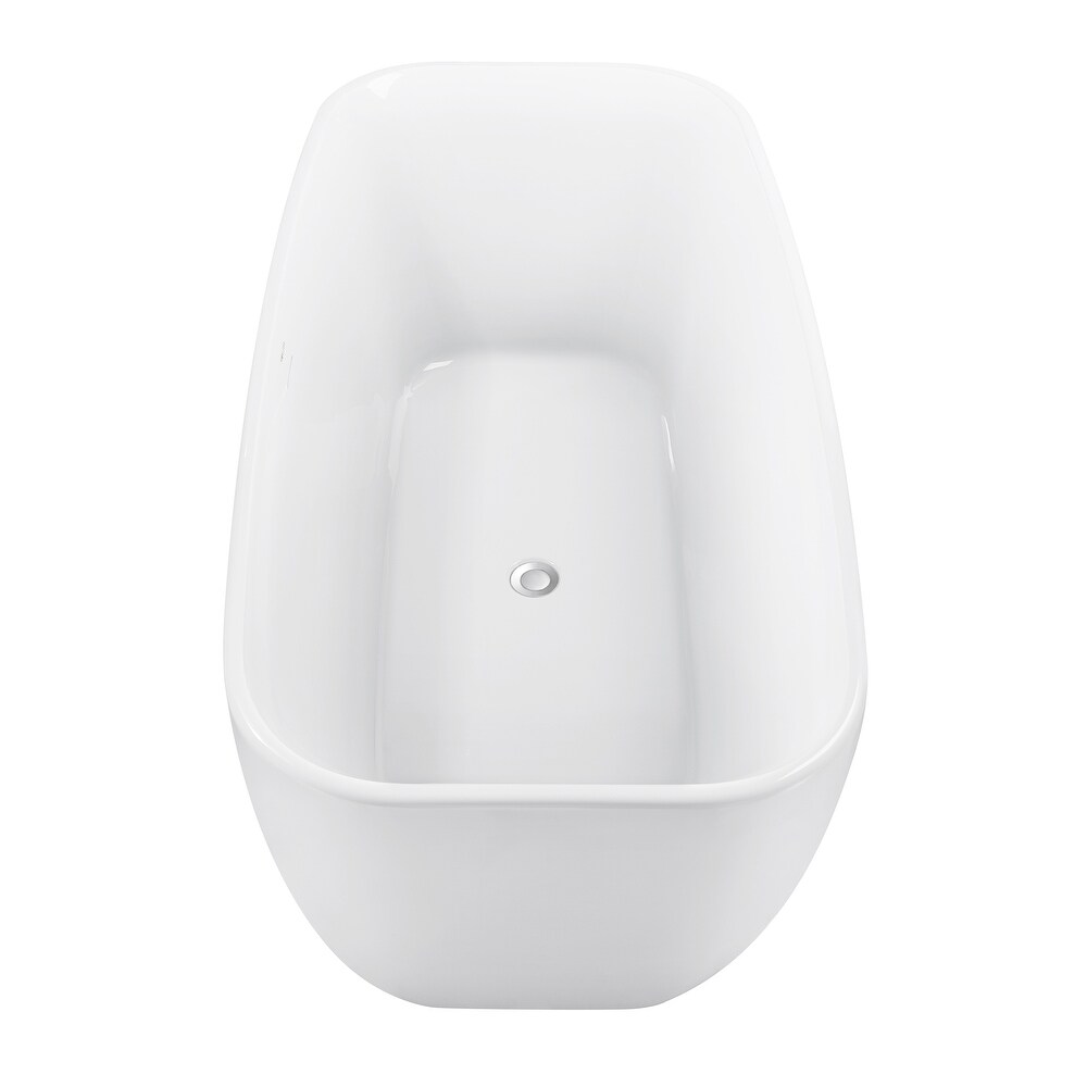 White Acrylic Freestanding Bathtub  Oaking Tub