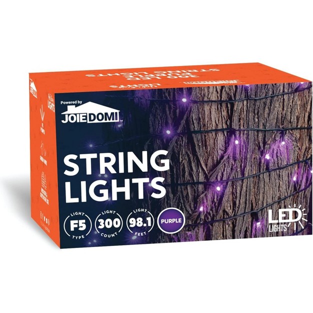 Joiedomi 200 Purple Led Green Wire String Lights 8 Modes