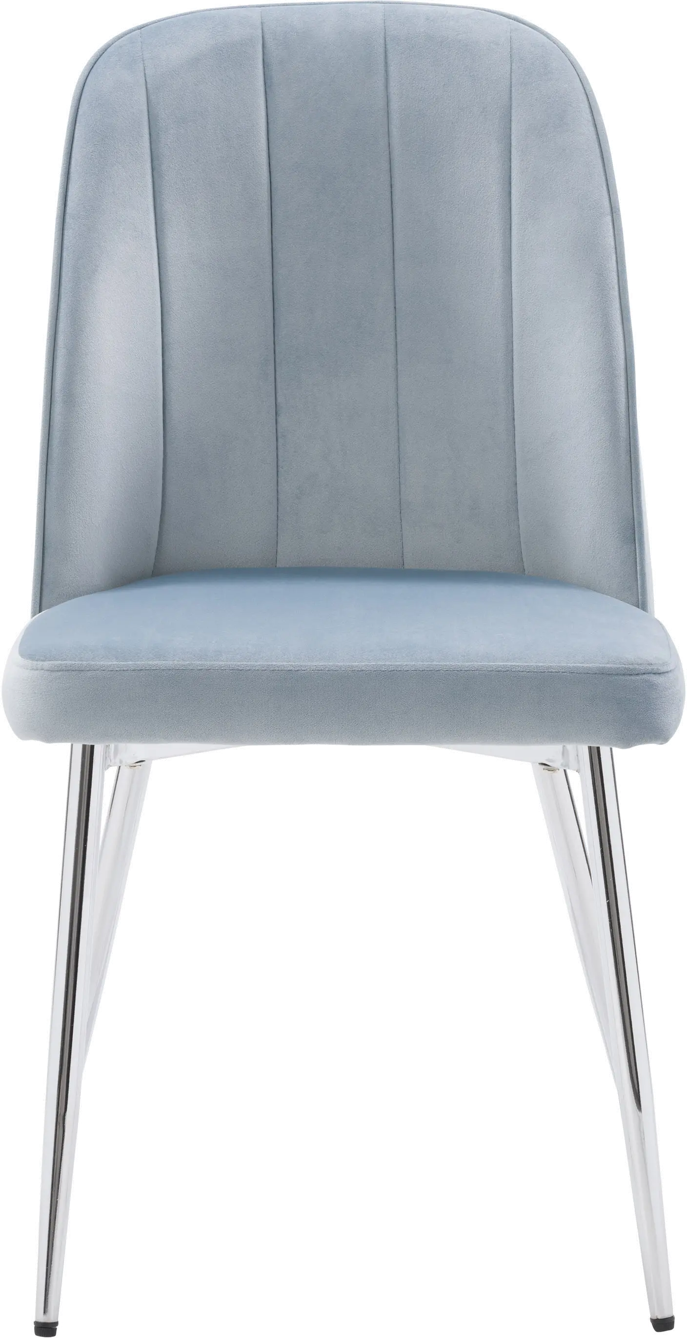 Nash Blue Velvet Tufted Side Chair， Set of 2