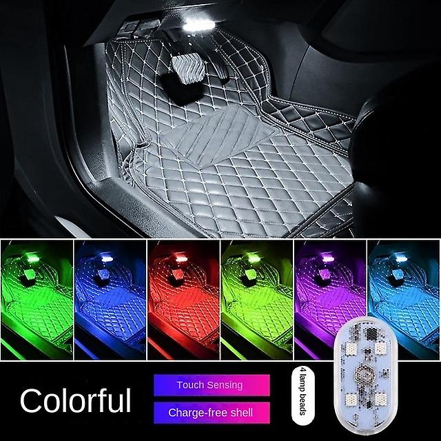 Car Atmosphere Light Car Touch Light Lighting Car Car Trunk Rear Reading Light Usb Charging Led Colorful