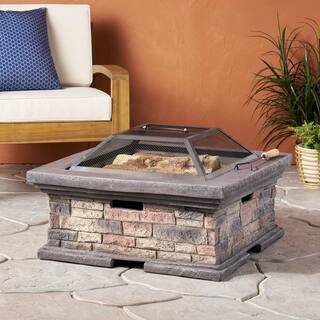 Noble House Ehlen 29 in. Stone Wood Burning Fire Pit 107120