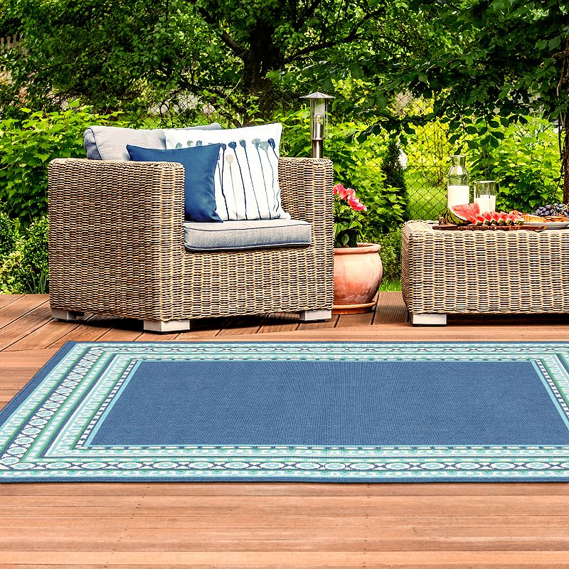 StyleHaven Maritime Bordered Traditional Indoor Outdoor Rug