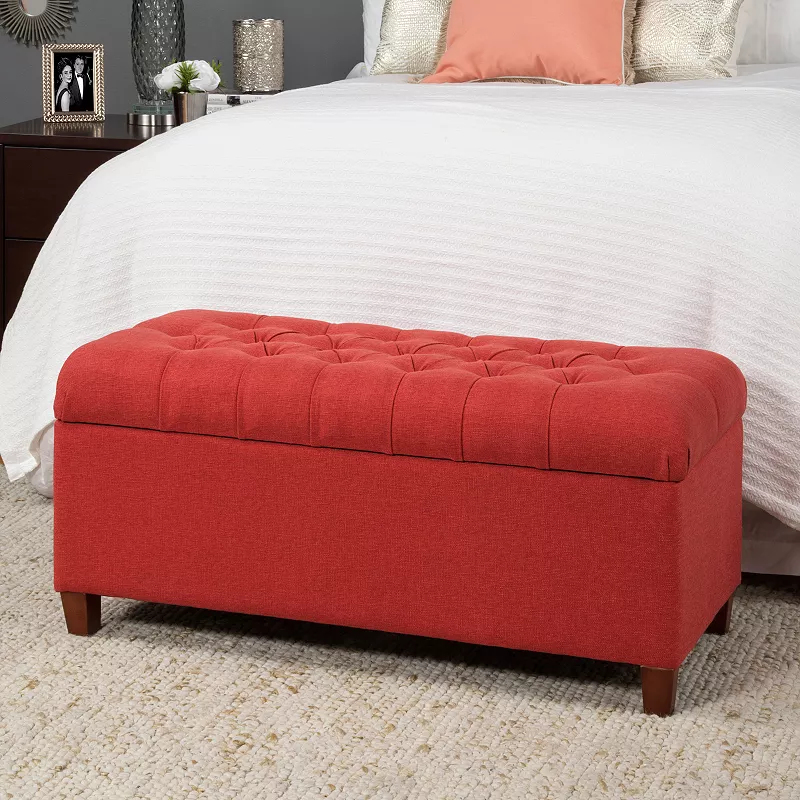 HomePop Tufted Storage Bench