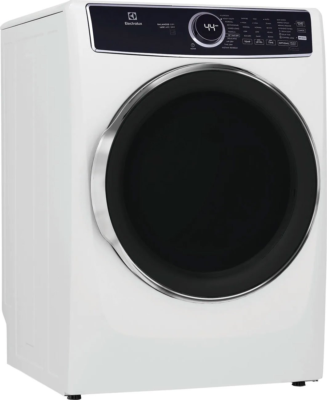 Electrolux 8 Cu. Ft. White Front Load Perfect Steam Electric Dryer With Balanced Dry and Instant Refresh