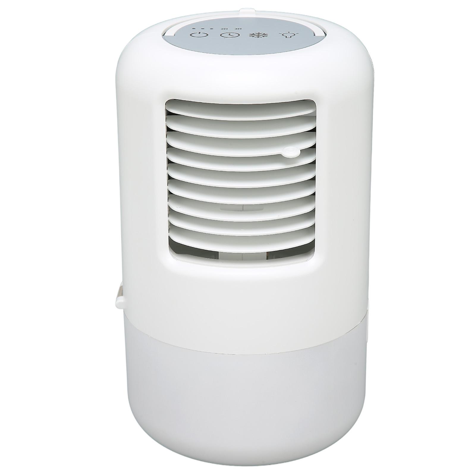 Portable Air Conditioner Night Light 500ml Tank Timing Function Low Noise 3 Speeds Air Conditioner Fan 100240veu Plug