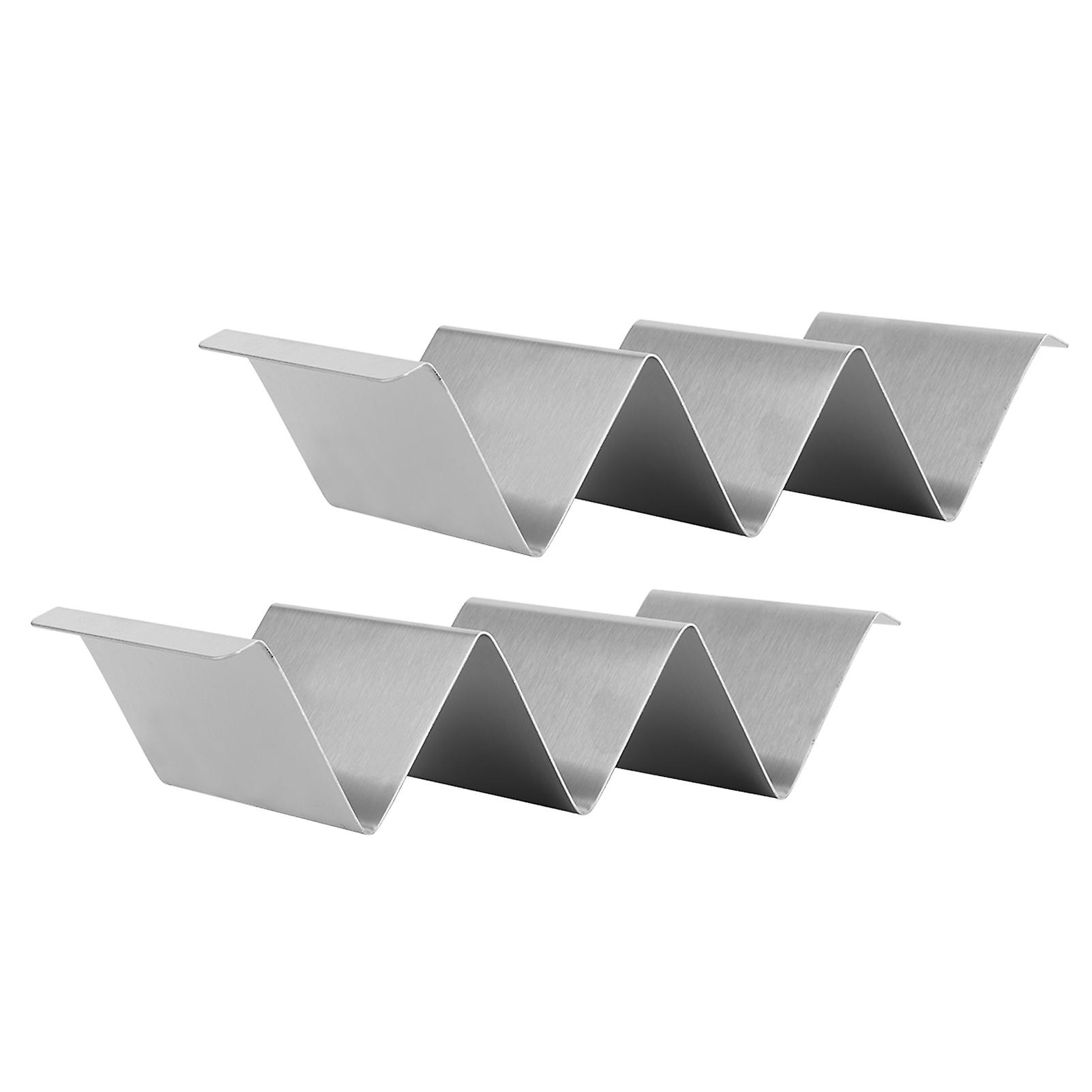 2pcs Stainless Steel Taco Pancake Stand Storage Rack Holders For Restaurant Hotel Home Kitchen Usetype 2