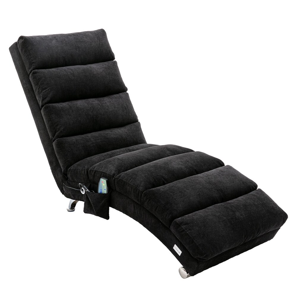 Modern Linen Chaise Lounge Chair Indoor Long Lounger for Living Room Office