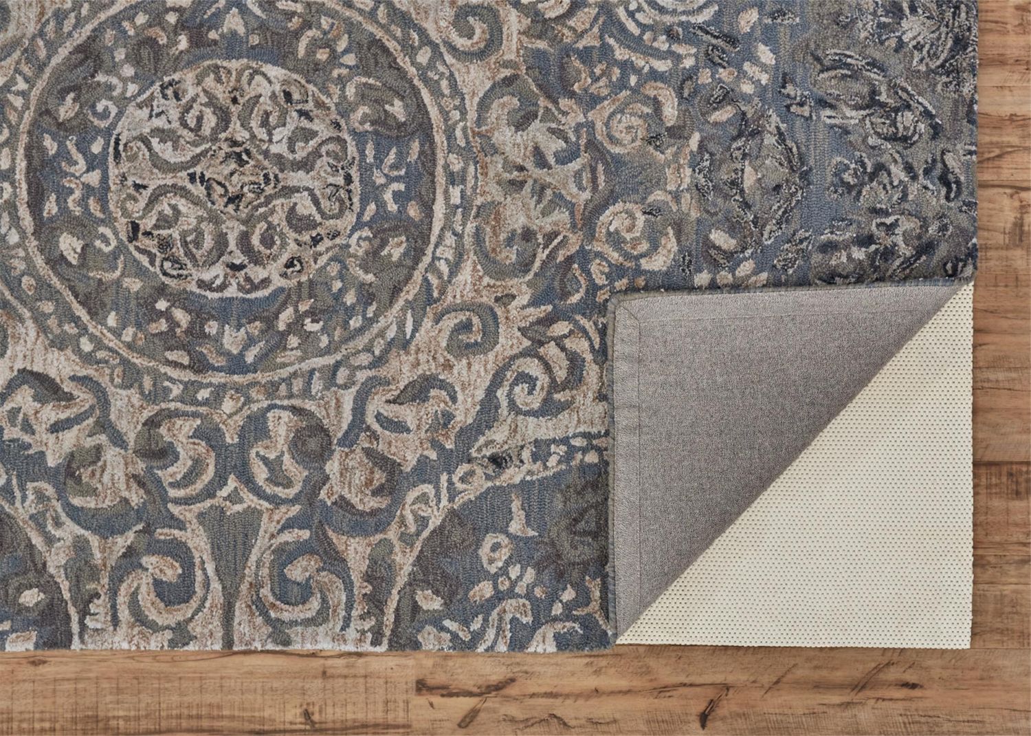 Amreli Hand Tufted Gray and Blue Rug by BD Fine