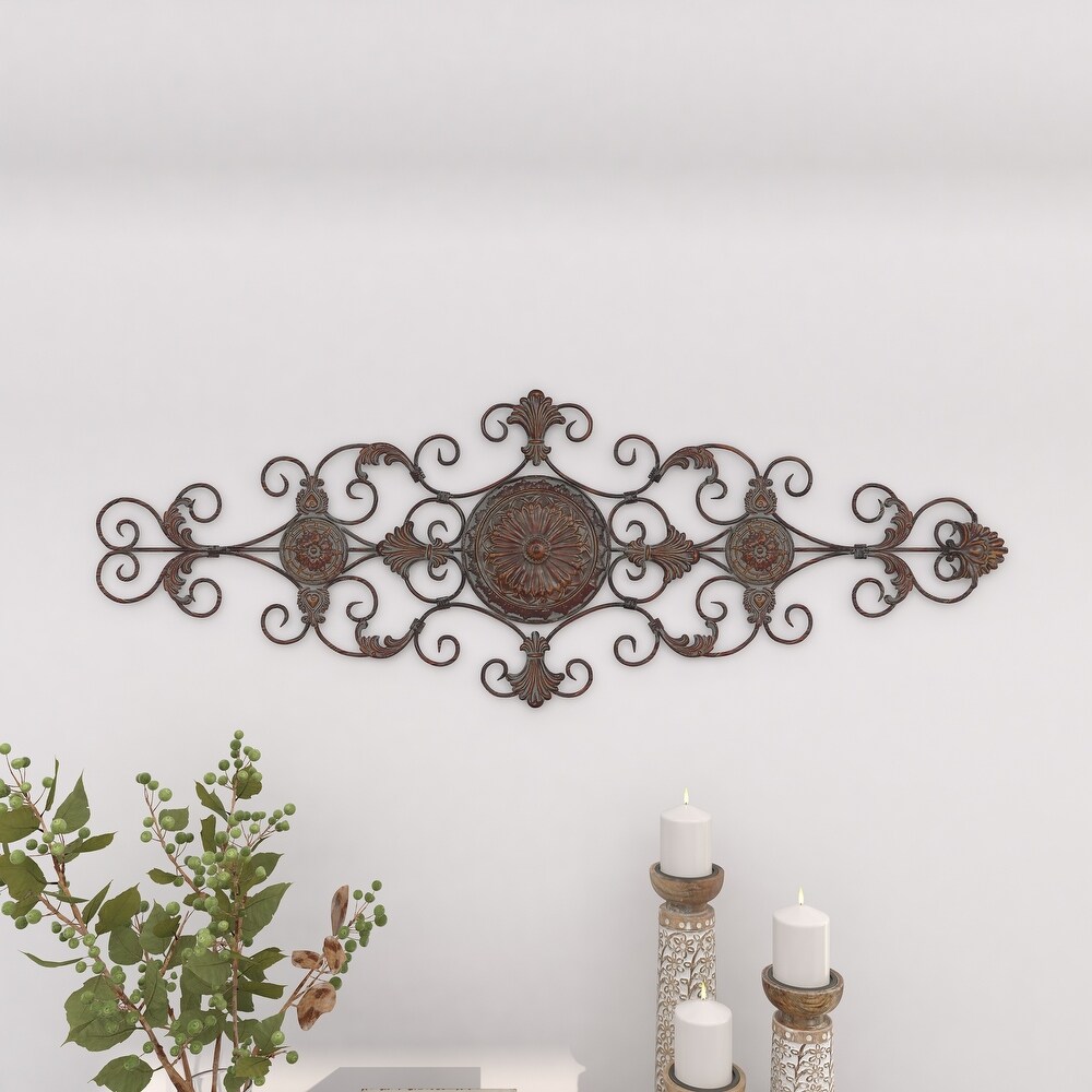 Brown Metal Rustic Ornamental Wall Decorl
