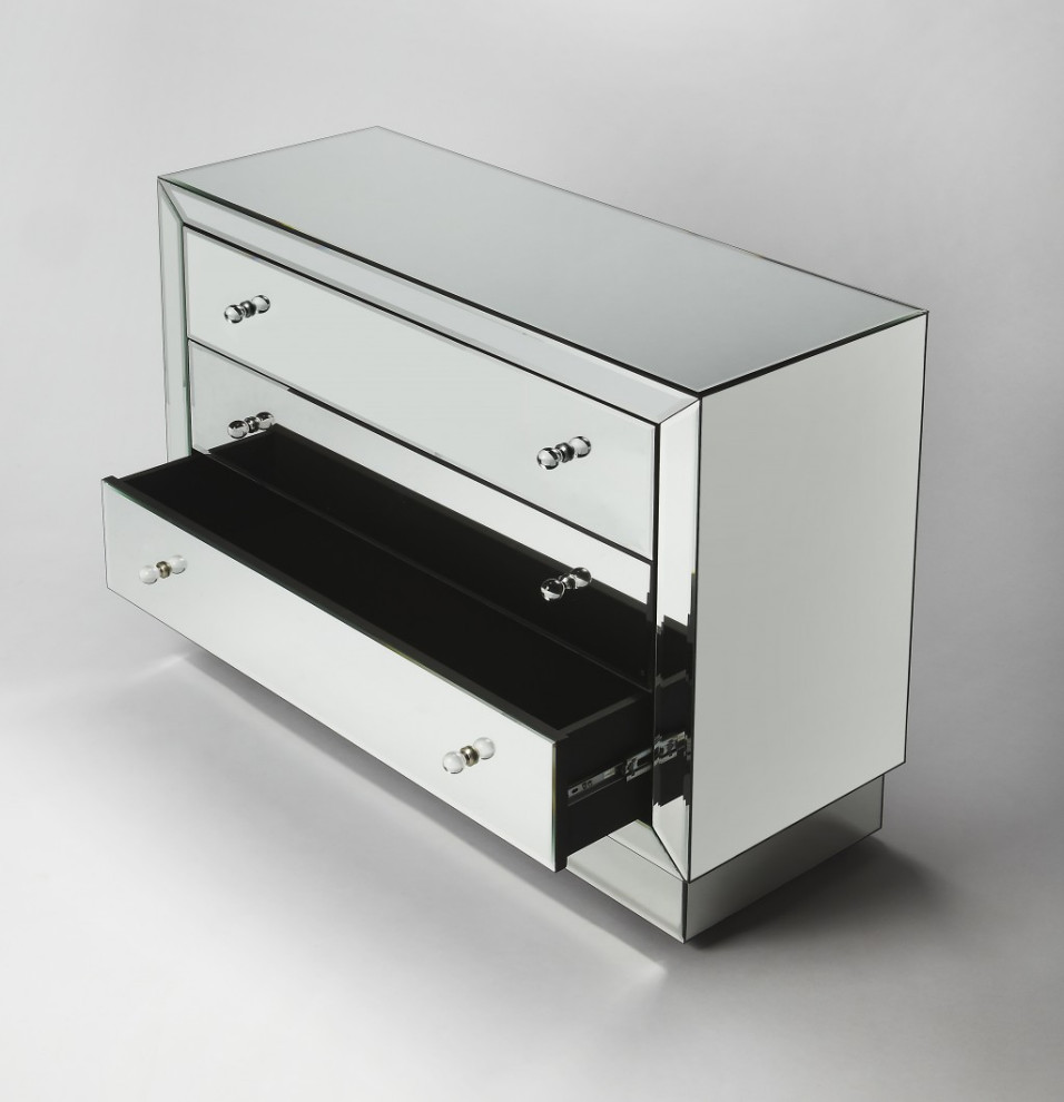 Emma Mirrored Chest   Contemporary   Accent Chests And Cabinets   by UStradeENT LLC  Houzz