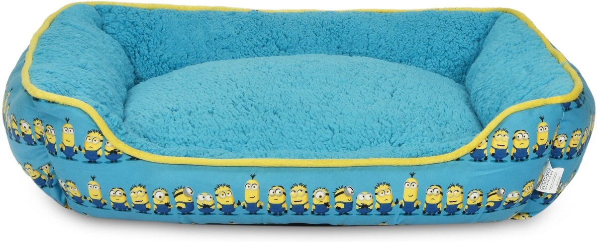 Fetch For Pets Minions Minions In A Row Cuddler Dog Bed， Blue/White