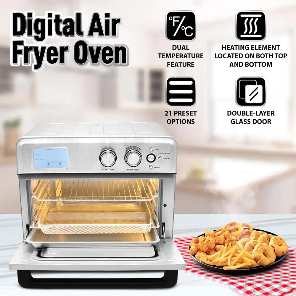 Emerald SM-AIR-1899 26 qt. Stainless Steel Digital Air Fryer Oven