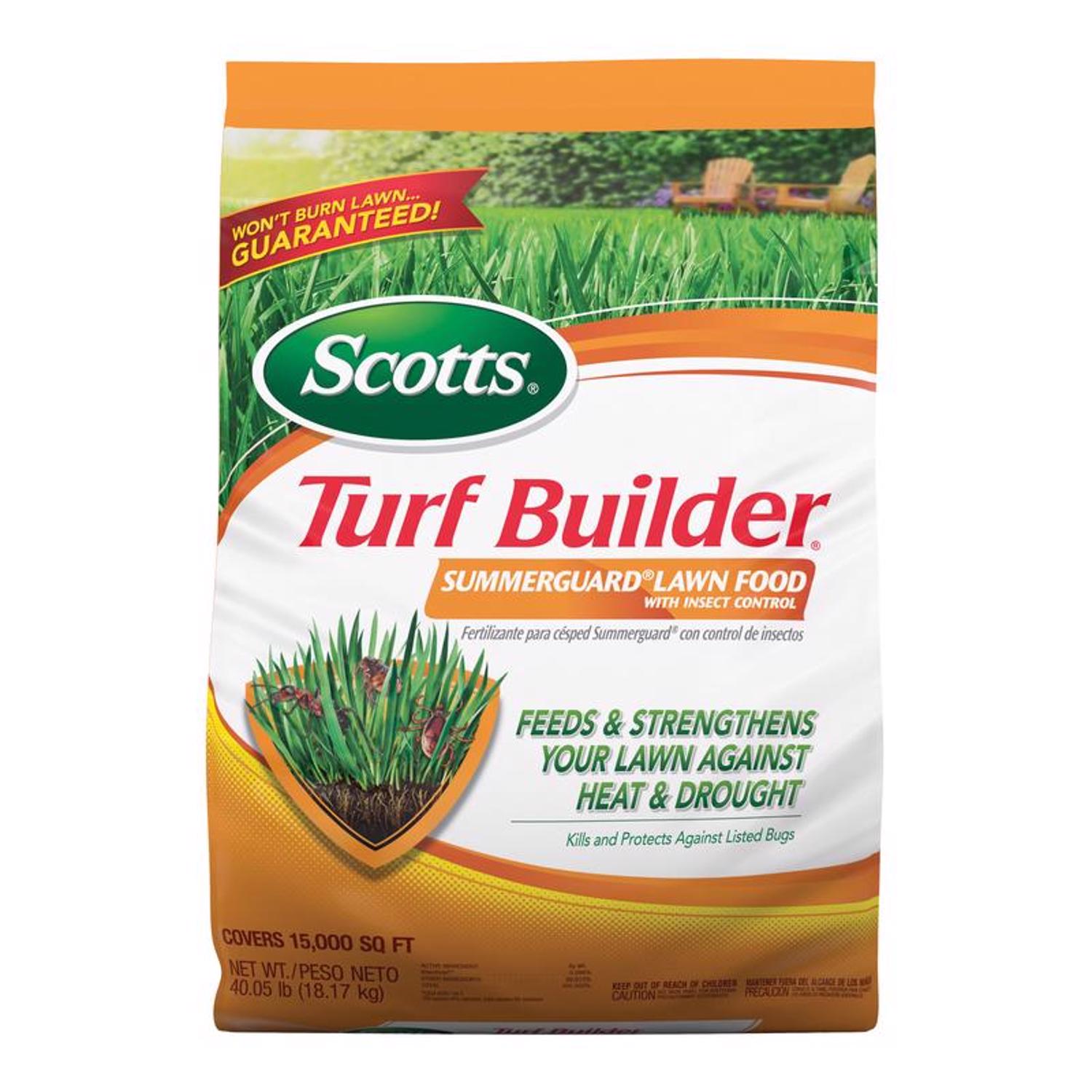 Scotts Turf Builder SummerGuard Insect and Grub Control Lawn Fertilizer For All Grasses 15000 sq ft