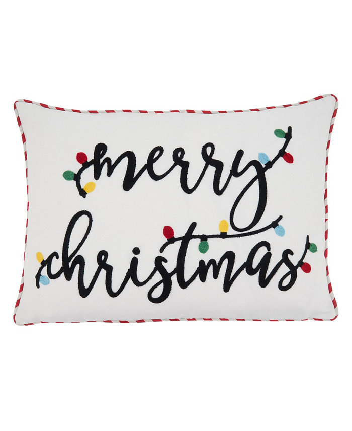 Saro Lifestyle Merry Christmas Design Throw Pillow， 20