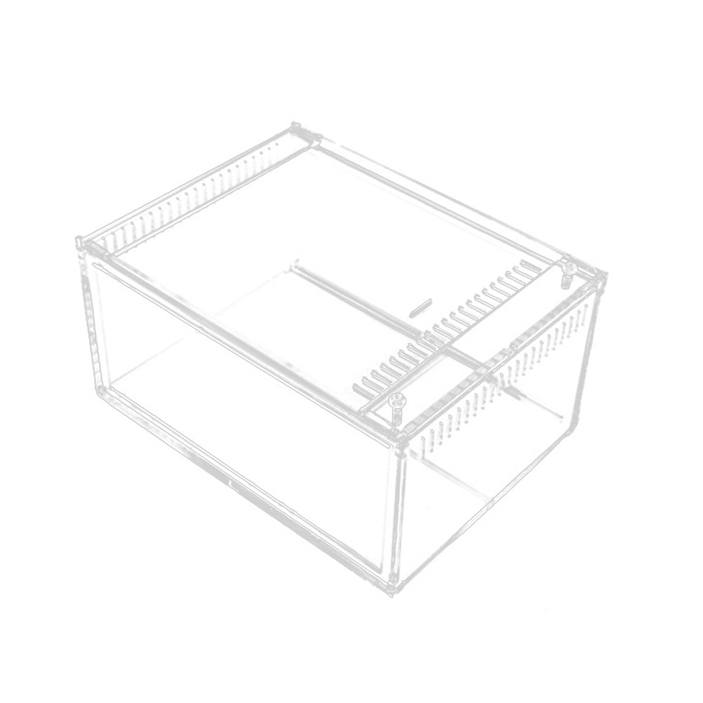 1pc Reptile Breeding Container Reptile Raising Box Feeding Box (Transparent)