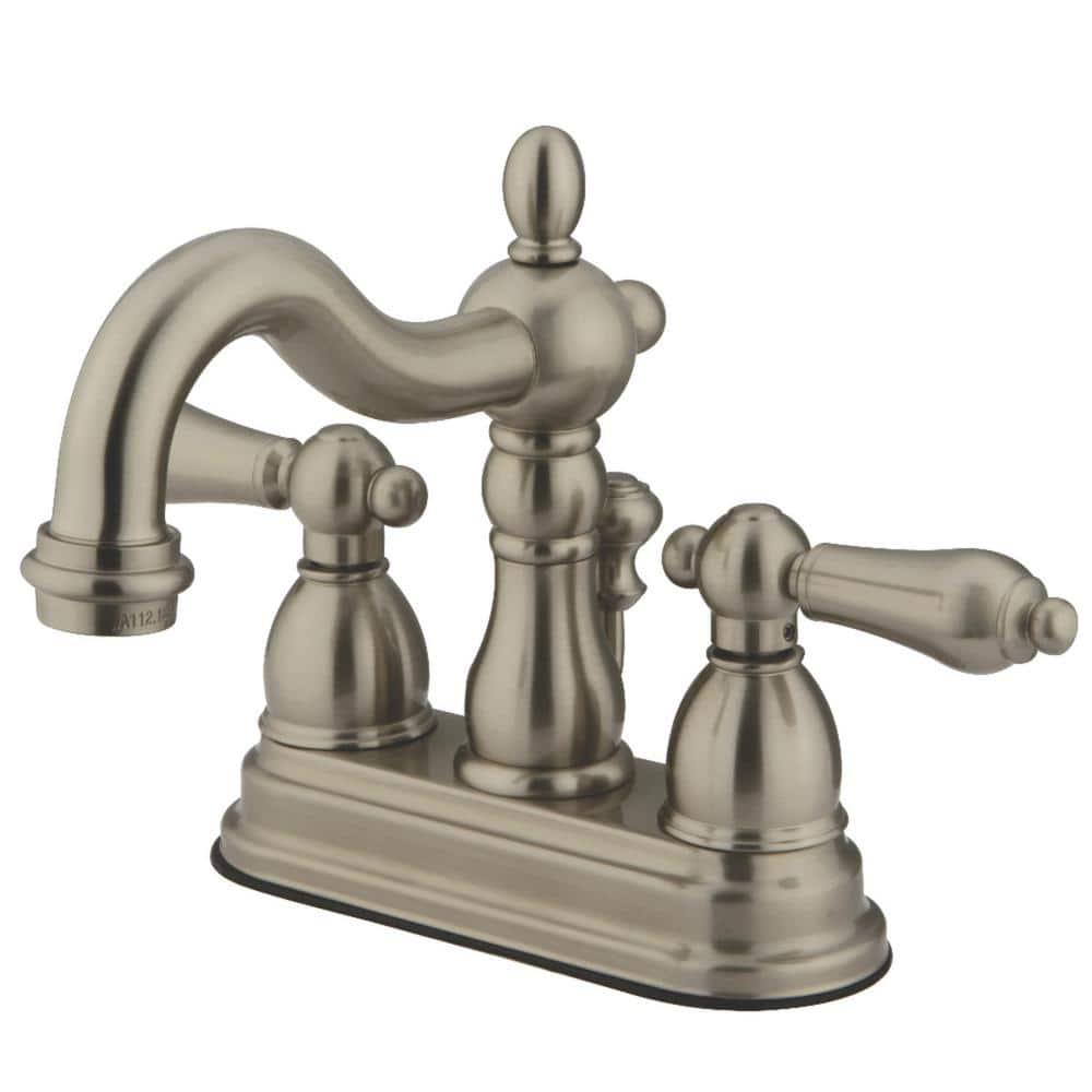 Kingston Brass Heritage 4 in Centerset 2Handle Bathroom Faucet in Brushed Nickel